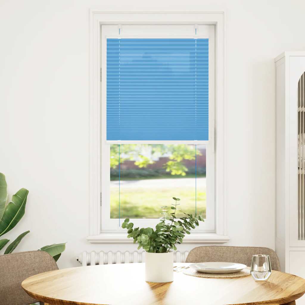 Plissé rolgordijn 55x100 cm stofbreedte 54,4 cm polyester blauw is nu te koop bij PeponiXL, paradijselijk wonen!