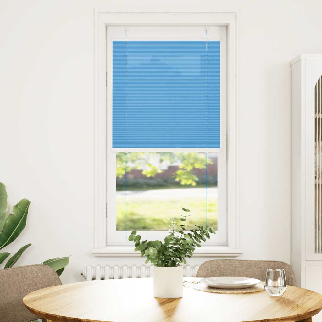 Plissé rolgordijn 60x100 cm stofbreedte 59,4 cm polyester blauw is nu te koop bij PeponiXL, paradijselijk wonen!