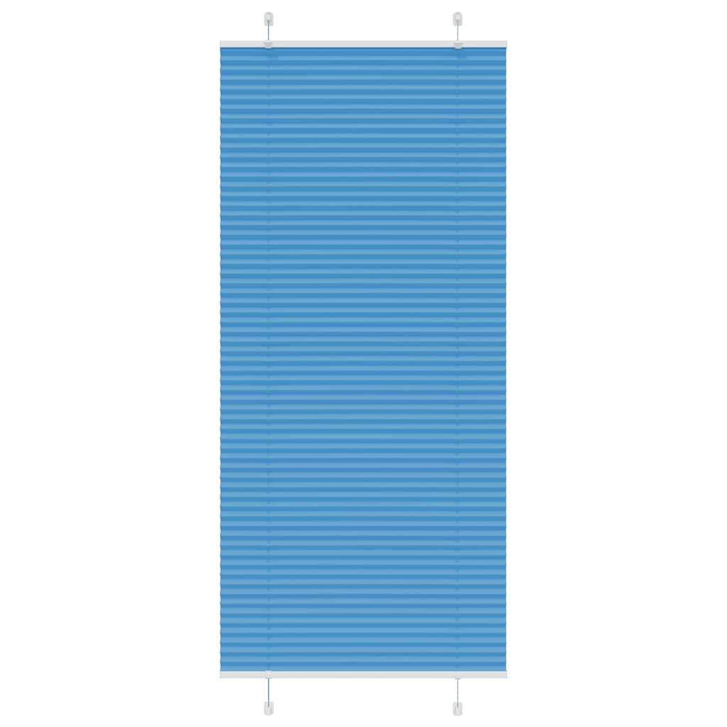 Plissé rolgordijn 95x200 cm stofbreedte 94,4 cm polyester blauw is nu te koop bij PeponiXL, paradijselijk wonen!