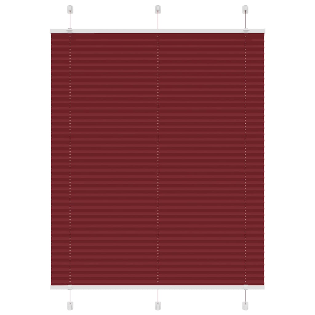 Plissé rolgordijn 105x100cm stofbreedte 104,4cm bordeauxrood is nu te koop bij PeponiXL, paradijselijk wonen!