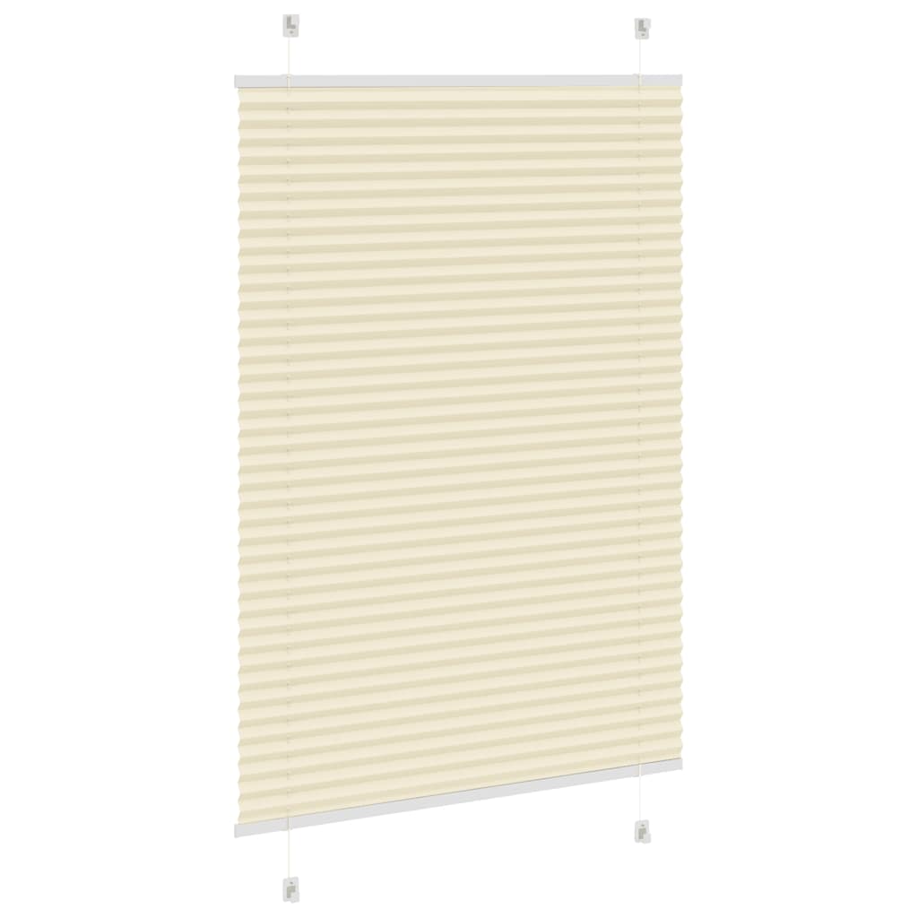 Plissé rolgordijn 85x100 cm stofbreedte 84,4 cm polyester crème is nu te koop bij PeponiXL, paradijselijk wonen!