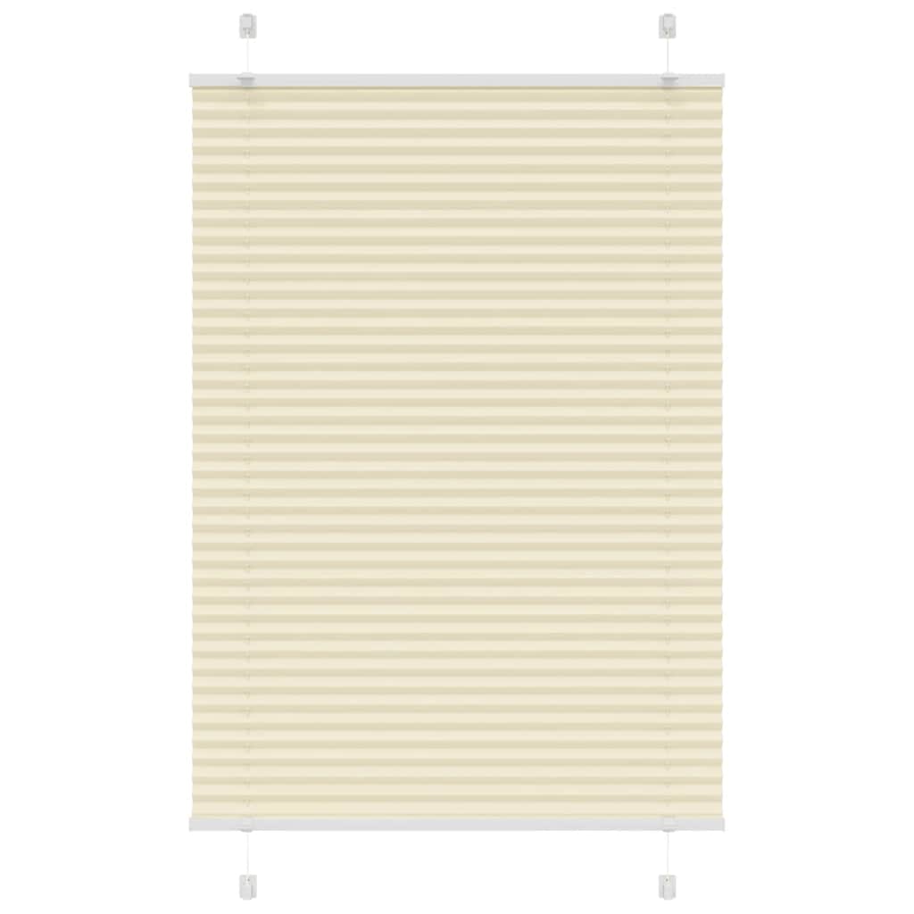 Plissé rolgordijn 90x100 cm stofbreedte 89,4 cm polyester crème is nu te koop bij PeponiXL, paradijselijk wonen!