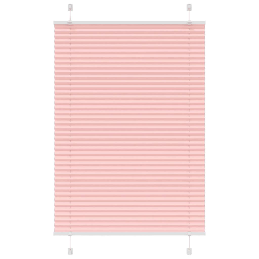 Plissé rolgordijn 100x150 cm stofbreedte 99,4cm polyester roze is nu te koop bij PeponiXL, paradijselijk wonen!