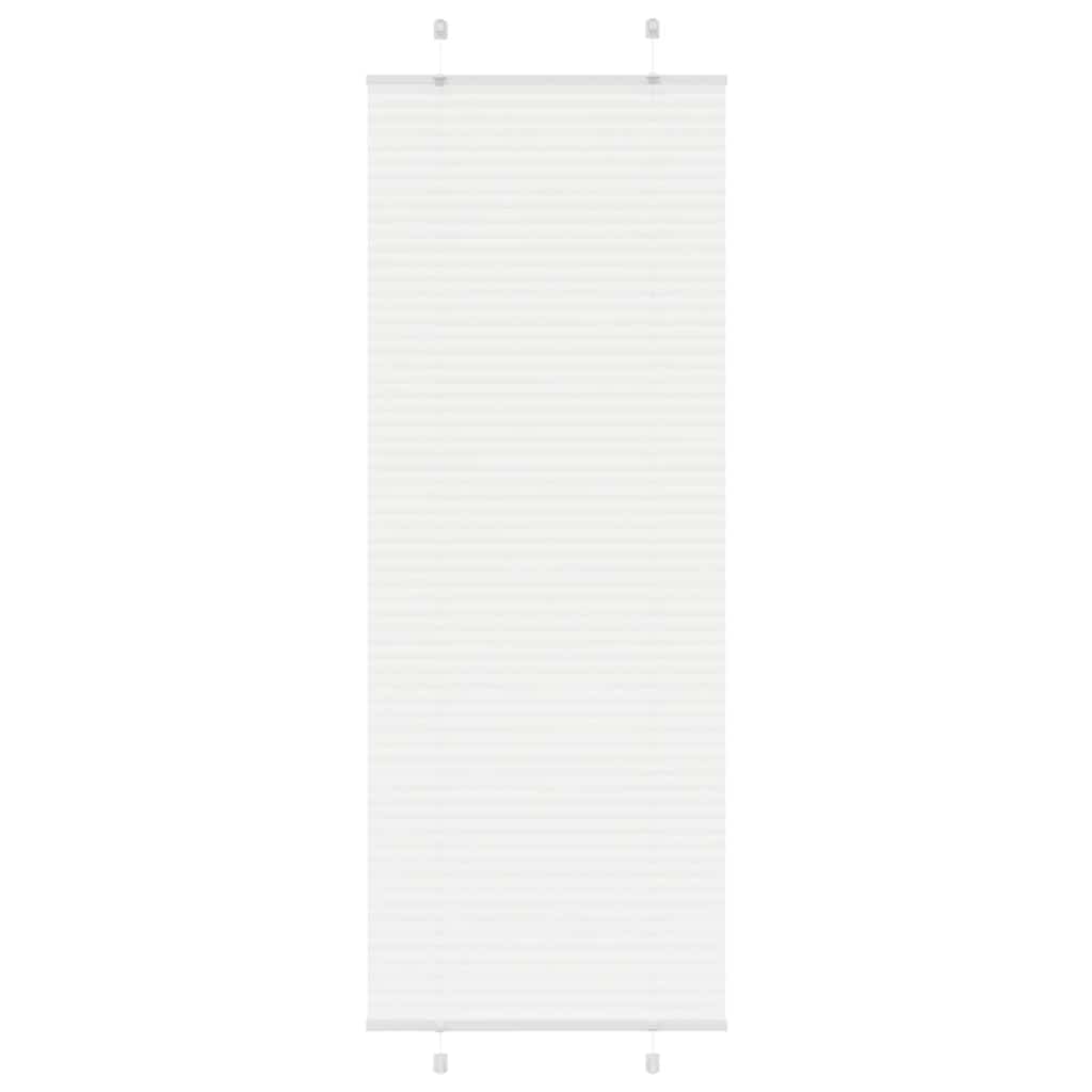 Plissé rolgordijn 75x200 cm stofbreedte 74,4 cm polyester wit is nu te koop bij PeponiXL, paradijselijk wonen!