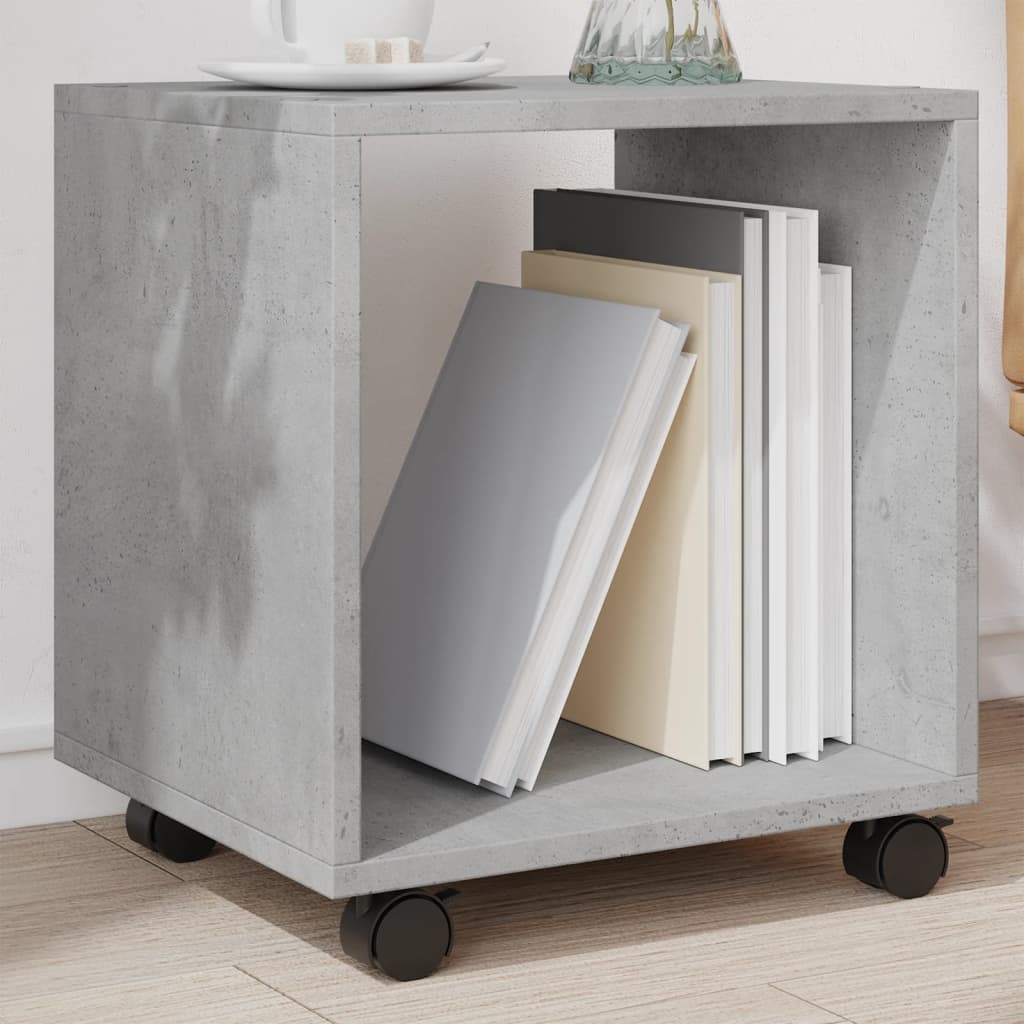 Rolkast 37x33x42,5 cm bewerkt hout betongrijs is nu te koop bij PeponiXL, paradijselijk wonen!