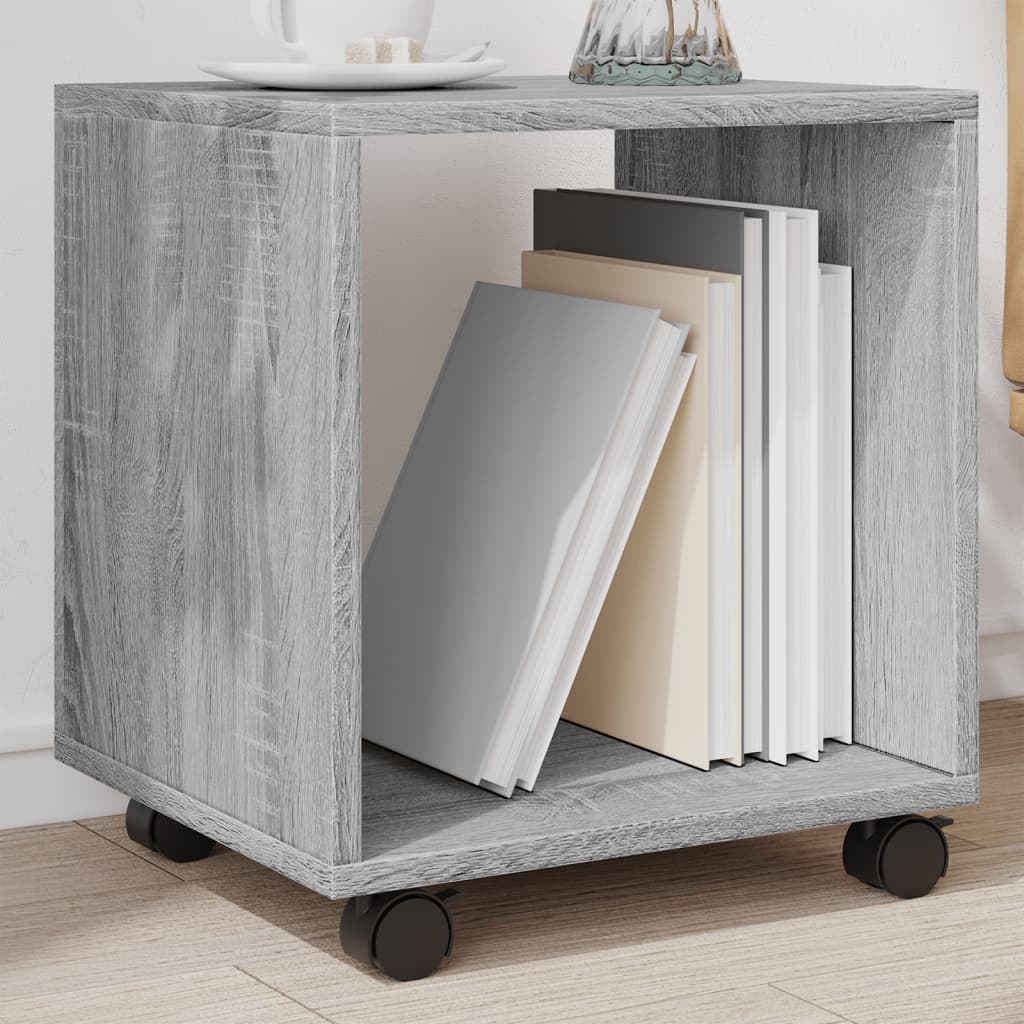 Rolkast 37x33x42,5 cm bewerkt hout grijs sonoma eiken kleurig is nu te koop bij PeponiXL, paradijselijk wonen!
