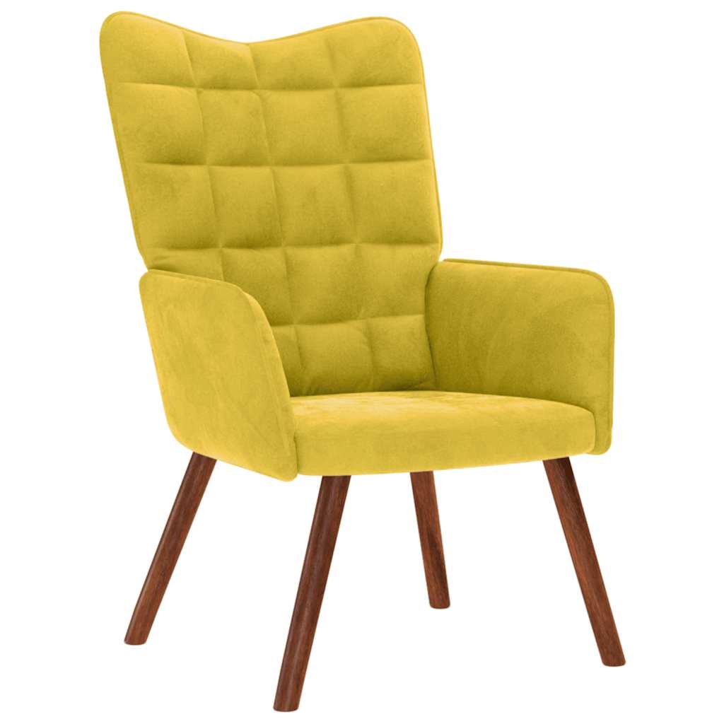 Relaxstoel fluweel geel is nu te koop bij PeponiXL, paradijselijk wonen!