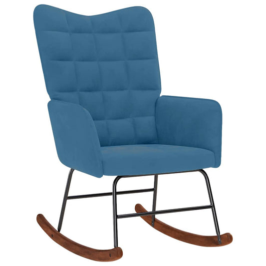 Schommelstoel fluweel blauw is nu te koop bij PeponiXL, paradijselijk wonen!