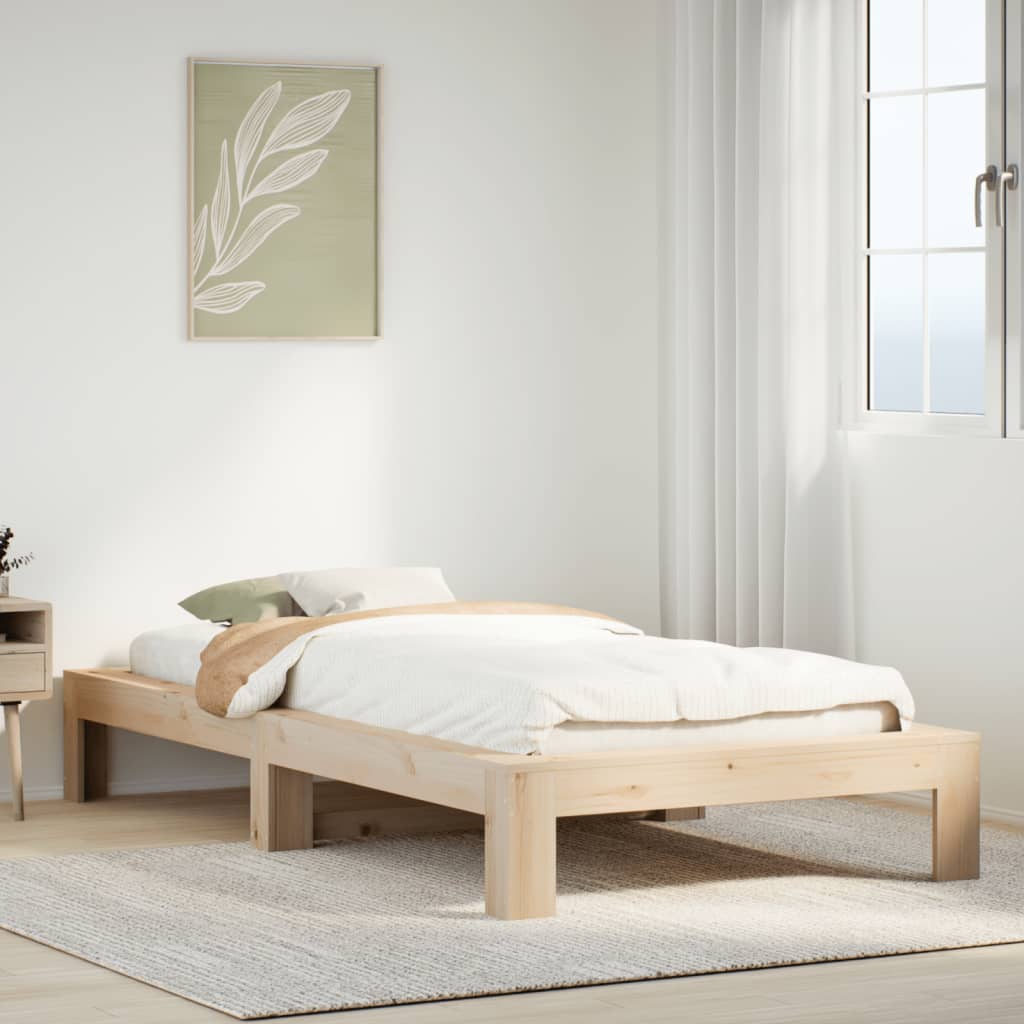 Bedframe zonder matras massief grenenhout 90x200 cm is nu te koop bij PeponiXL, paradijselijk wonen!