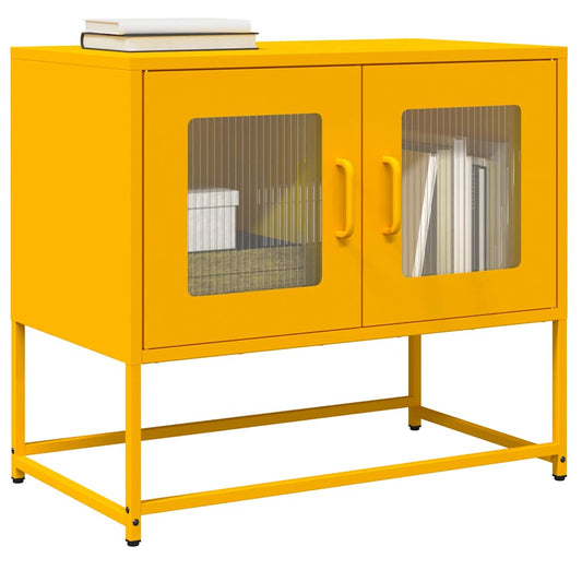 Tv-meubel 68x39x60,5 cm koudgewalst staal mosterdgeel is nu te koop bij PeponiXL, paradijselijk wonen!