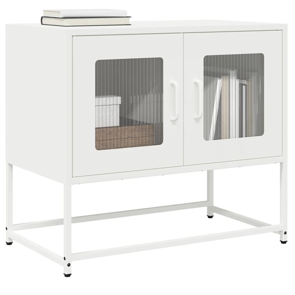 Tv-meubel 68x39x60,5 cm koudgewalst staal wit is nu te koop bij PeponiXL, paradijselijk wonen!