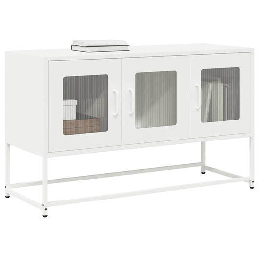 Tv-meubel 100,5x39x60,5 cm koudgewalst staal wit is nu te koop bij PeponiXL, paradijselijk wonen!