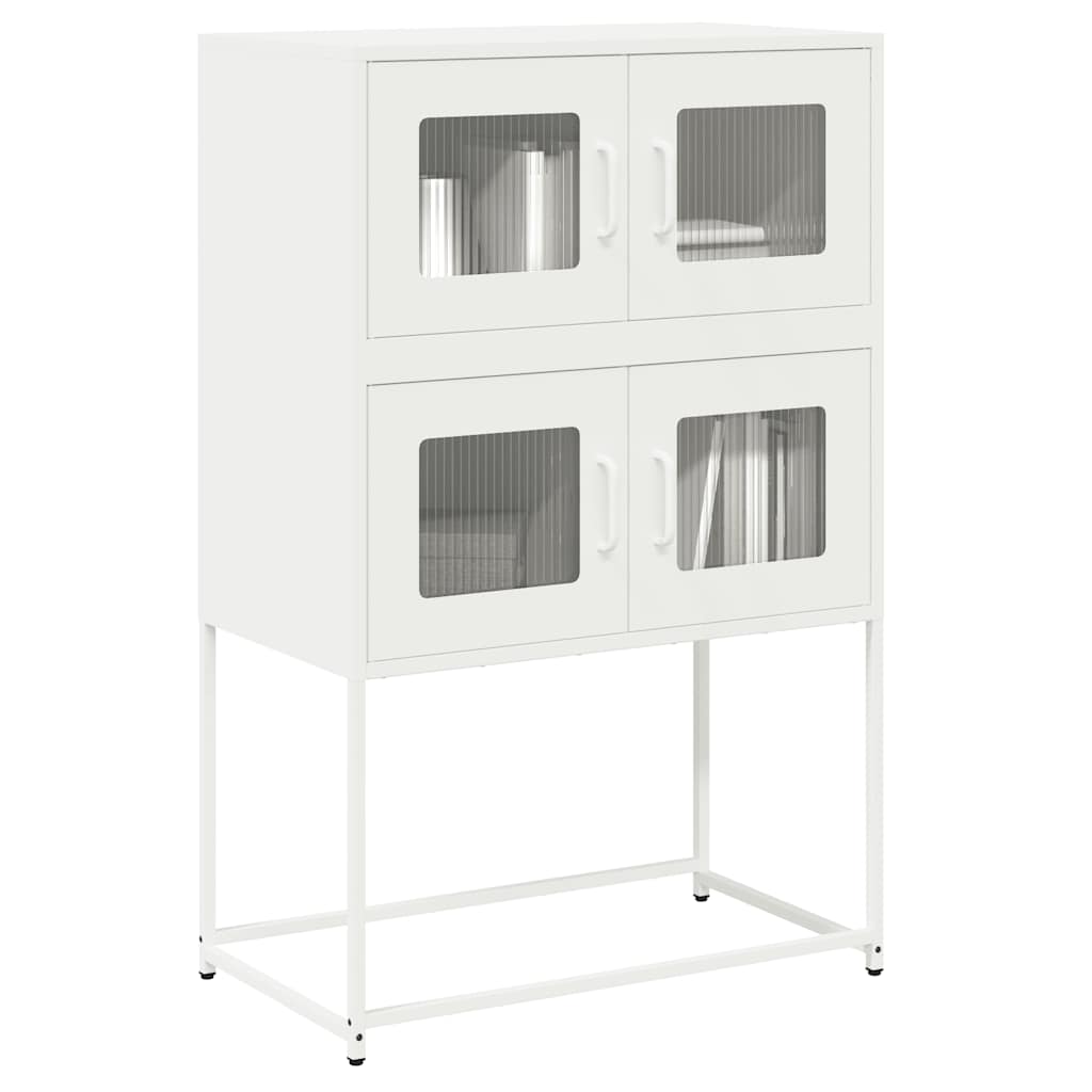 Hoge kast 68x39x107 cm staal wit is nu te koop bij PeponiXL, paradijselijk wonen!