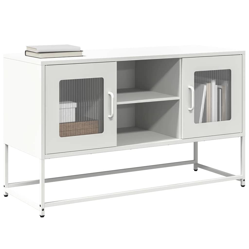 Tv-meubel 100,5x39x60,5 cm staal wit is nu te koop bij PeponiXL, paradijselijk wonen!