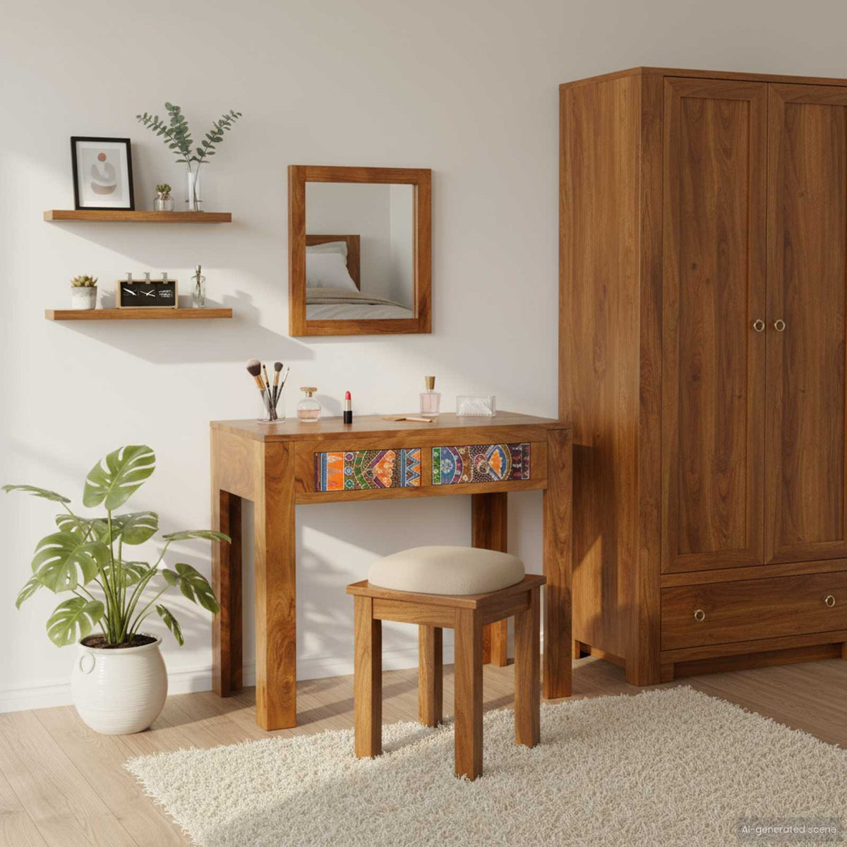 Plafondtafel met lade Bruin 90 x 45 x 75 cm Massief Acaciahout is nu te koop bij PeponiXL, paradijselijk wonen!