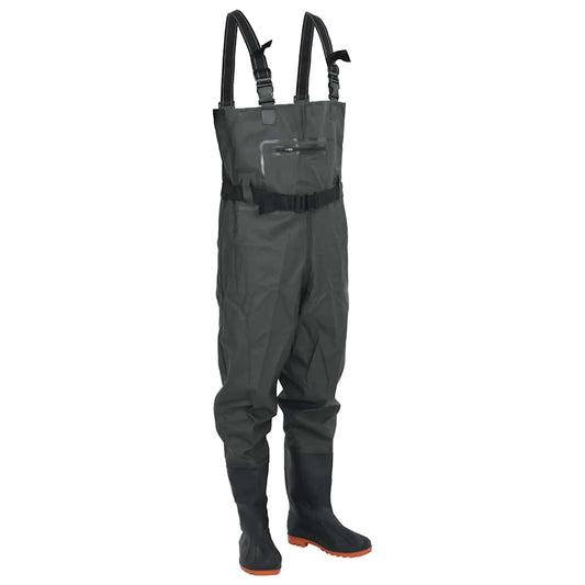 Waadpak met laarzen en riem maat 45 donkergroen is nu te koop bij PeponiXL, paradijselijk wonen!