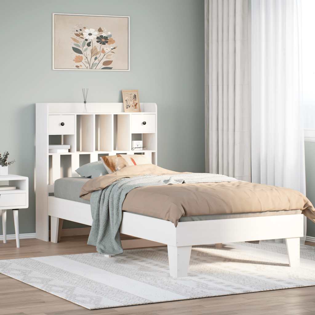 Bedframe zonder matras massief grenenhout wit 90x200 cm is nu te koop bij PeponiXL, paradijselijk wonen!