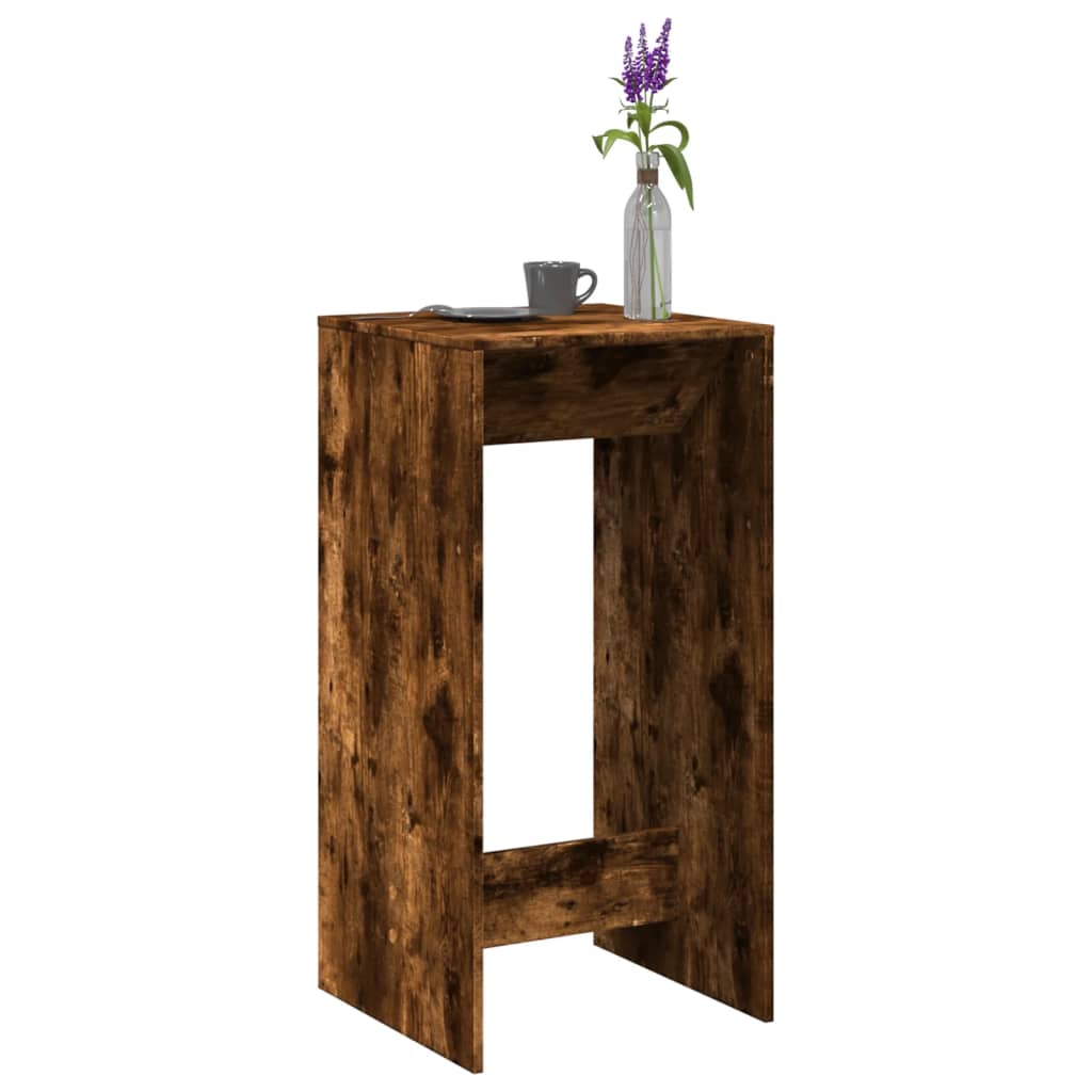 Bartafel 51x50x103,5 cm bewerkt hout gerookt eikenkleur is nu te koop bij PeponiXL, paradijselijk wonen!