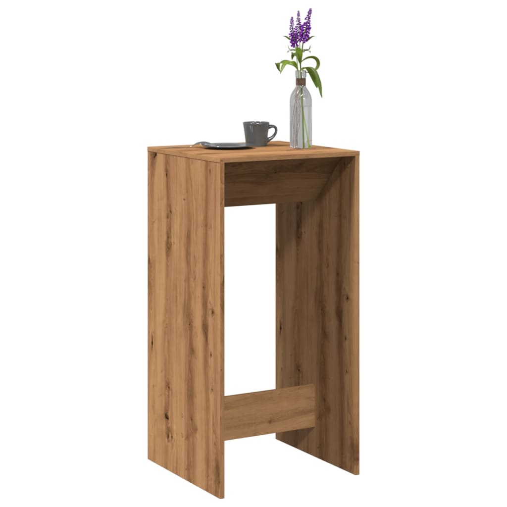 Bartafel 51x50x103,5 cm bewerkt hout artisanaal eikenkleur is nu te koop bij PeponiXL, paradijselijk wonen!