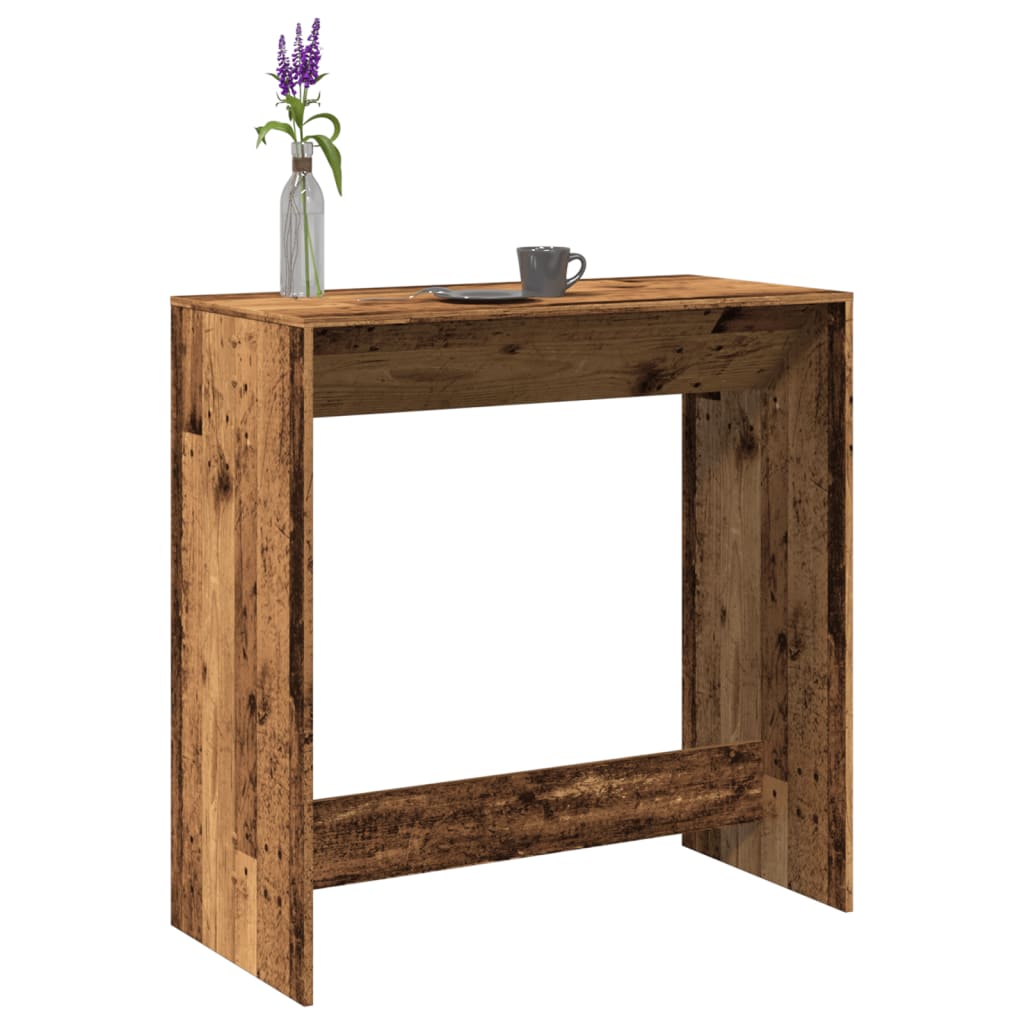 Bartafel 102x50x103,5 cm bewerkt hout oud houtkleurig is nu te koop bij PeponiXL, paradijselijk wonen!