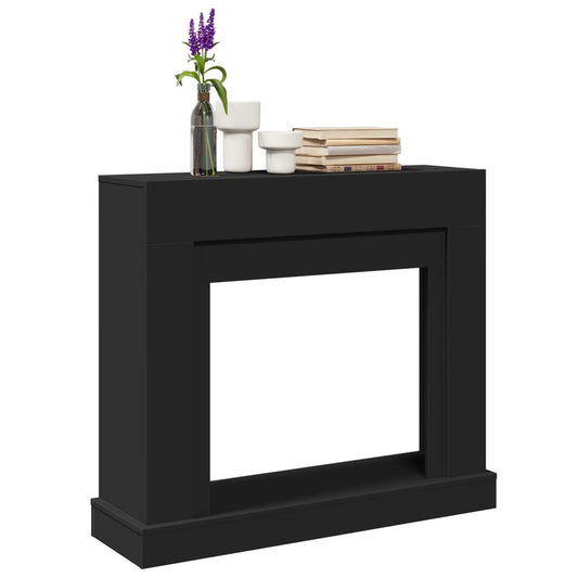 Haardombouw 100x30x87,5 cm bewerkt hout zwart is nu te koop bij PeponiXL, paradijselijk wonen!
