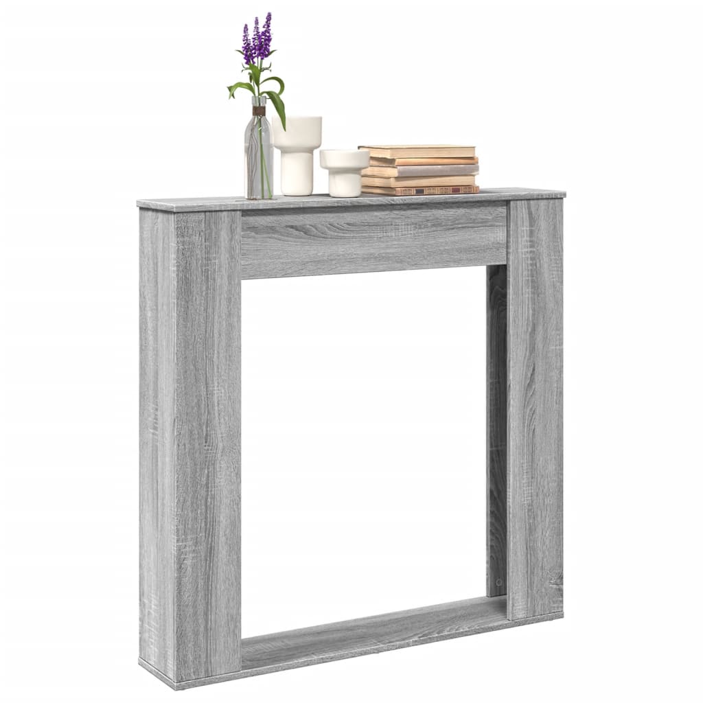 Haardombouw 100x20x100 cm bewerkt hout grijs sonoma eikenkleur is nu te koop bij PeponiXL, paradijselijk wonen!