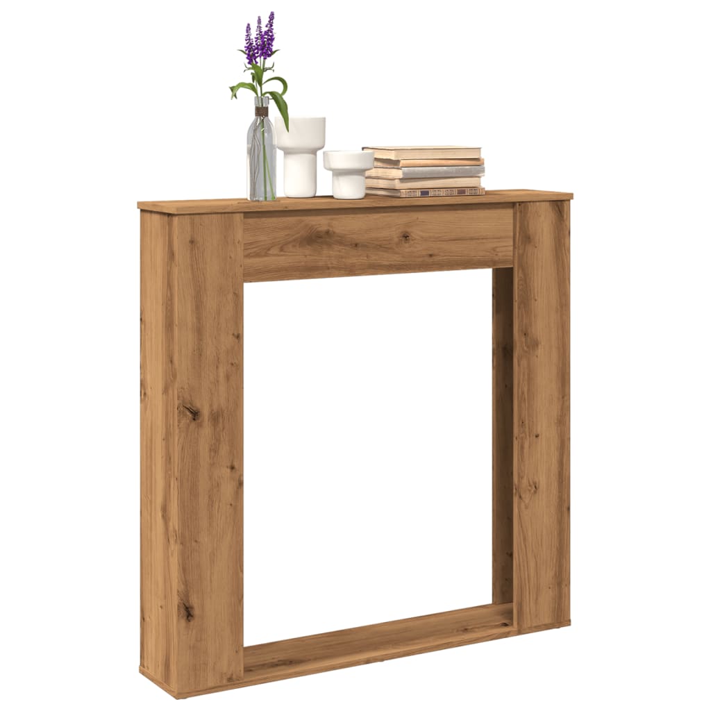 Haardombouw 100x20x100 cm bewerkt hout artisanaal eikenkleurig is nu te koop bij PeponiXL, paradijselijk wonen!