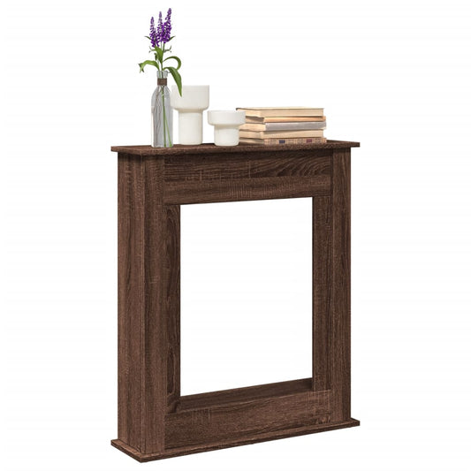 Haardombouw 75x20x87,5 cm bewerkt hout bruin eikenkleurig is nu te koop bij PeponiXL, paradijselijk wonen!