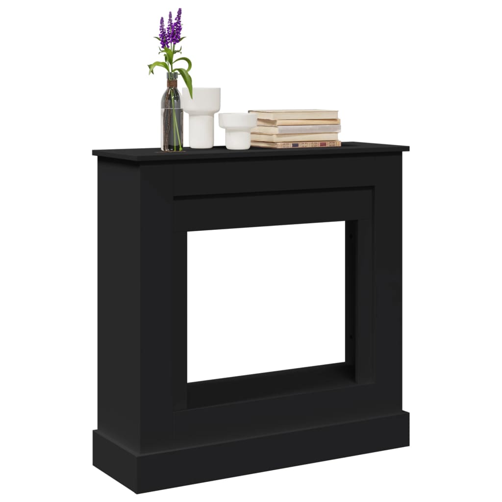 Haardombouw 90x30x90 cm bewerkt hout zwart is nu te koop bij PeponiXL, paradijselijk wonen!