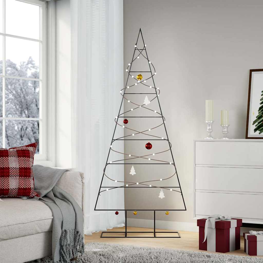 Kerstdecoratie kerstboom 180 cm metaal zwart is nu te koop bij PeponiXL, paradijselijk wonen!