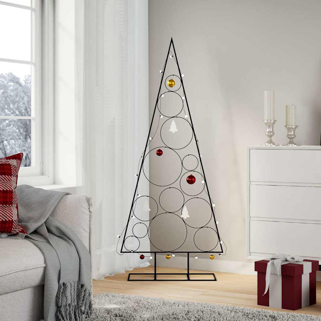 Kerstdecoratie kerstboom 150 cm metaal zwart is nu te koop bij PeponiXL, paradijselijk wonen!