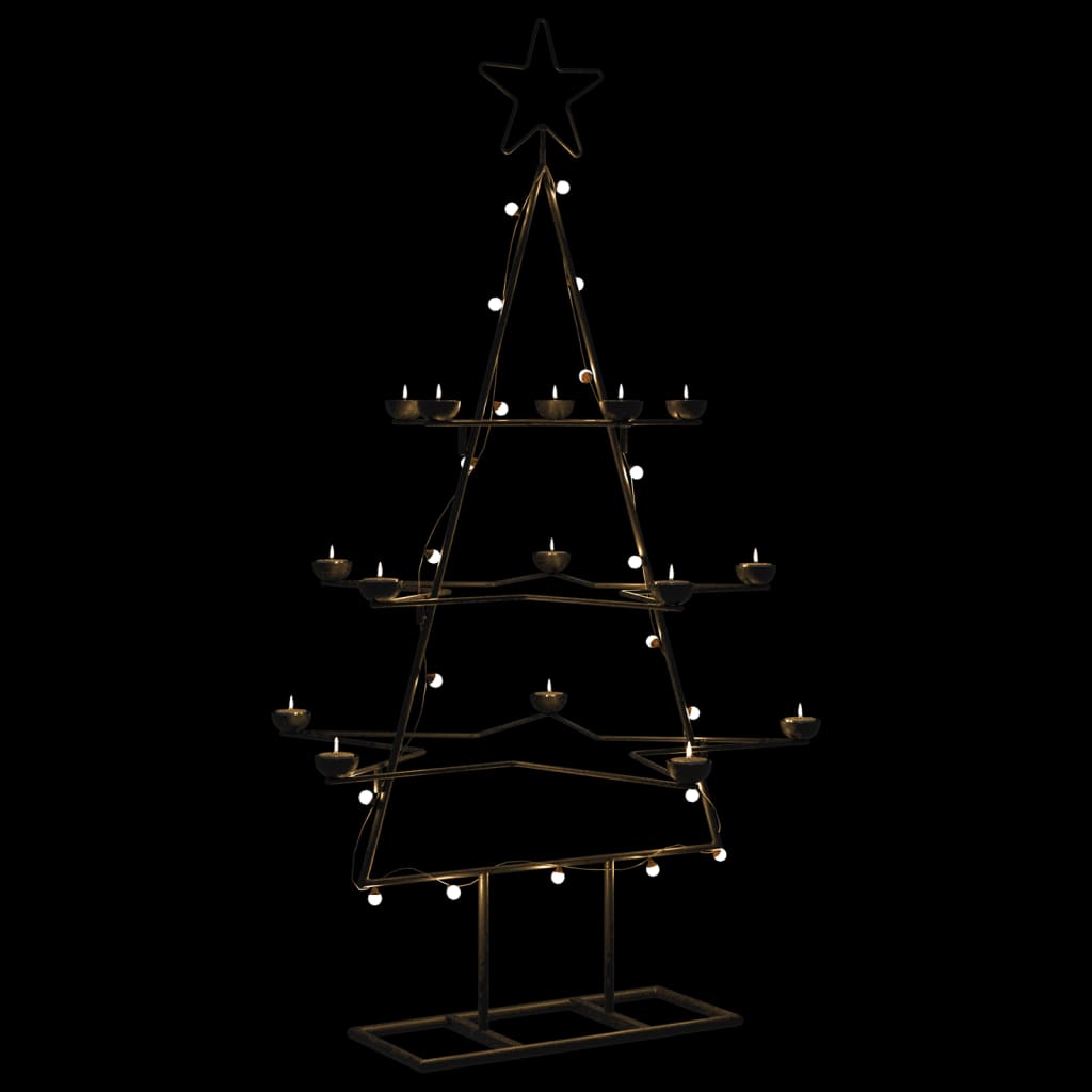 Kerstdecoratie kerstboom 105 cm metaal zwart is nu te koop bij PeponiXL, paradijselijk wonen!