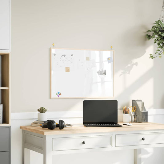 Magnetisch whiteboard met massief grenenhouten frame 80x55 cm is nu te koop bij PeponiXL, paradijselijk wonen!