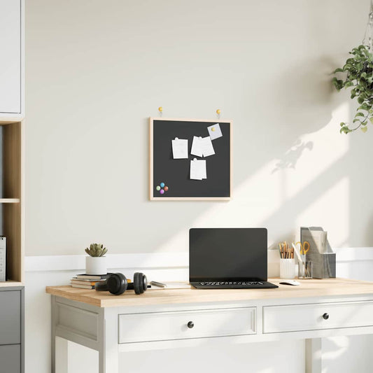 Krijtbord met massief grenenhouten lijst 40x40 cm zwart is nu te koop bij PeponiXL, paradijselijk wonen!