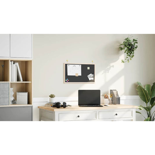 Krijtbord met massief grenenhouten frame zwart 60x40 cm is nu te koop bij PeponiXL, paradijselijk wonen!