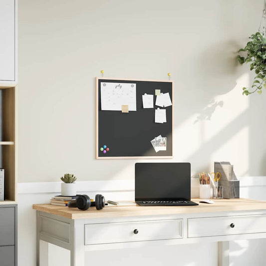 Krijtbord met massief grenenhouten frame zwart 60x55 cm is nu te koop bij PeponiXL, paradijselijk wonen!
