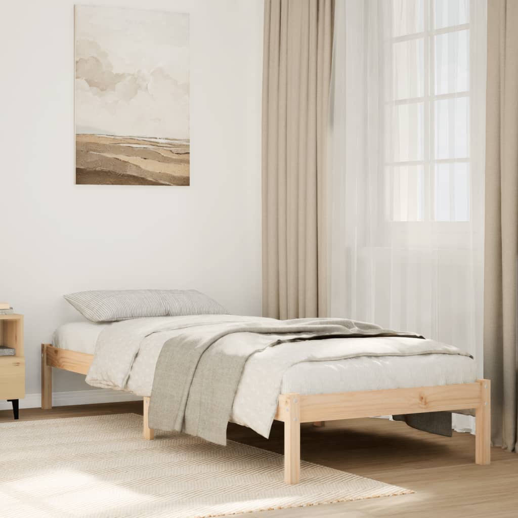 Bedframe extra lang zonder matras massief grenenhout 100x210 cm is nu te koop bij PeponiXL, paradijselijk wonen!