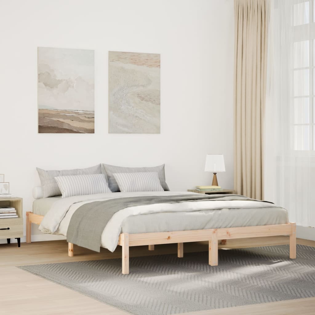 Bedframe extra lang zonder matras massief grenenhout 160x210 cm is nu te koop bij PeponiXL, paradijselijk wonen!