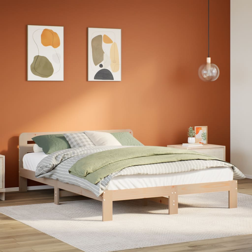 Bedframe zonder matras massief grenenhout 150x200 cm is nu te koop bij PeponiXL, paradijselijk wonen!