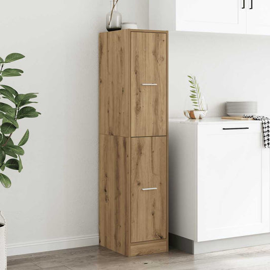 Apothekerskast Artisian Oak 30x41x144,5 cm bewerkt hout is nu te koop bij PeponiXL, paradijselijk wonen!