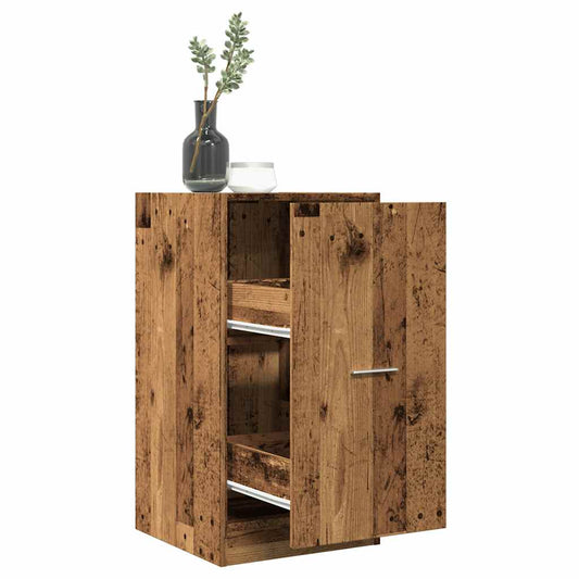 Apothekerskast 40x41x77,5 cm bewerkt hout oud houtkleurig is nu te koop bij PeponiXL, paradijselijk wonen!