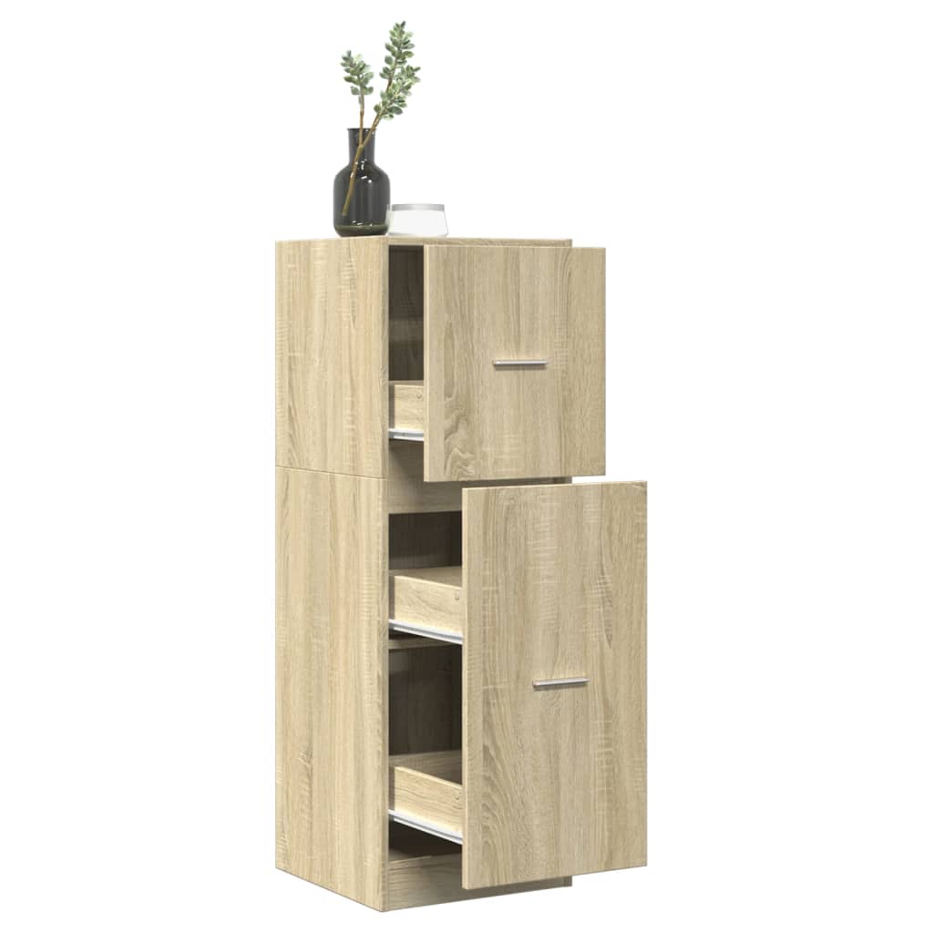 Apothekerskast 40x41x118 cm bewerkt hout sonoma eikenkleurig is nu te koop bij PeponiXL, paradijselijk wonen!