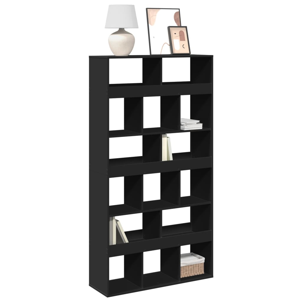 Boekenkast 100x33x187,5 cm bewerkt hout zwart is nu te koop bij PeponiXL, paradijselijk wonen!