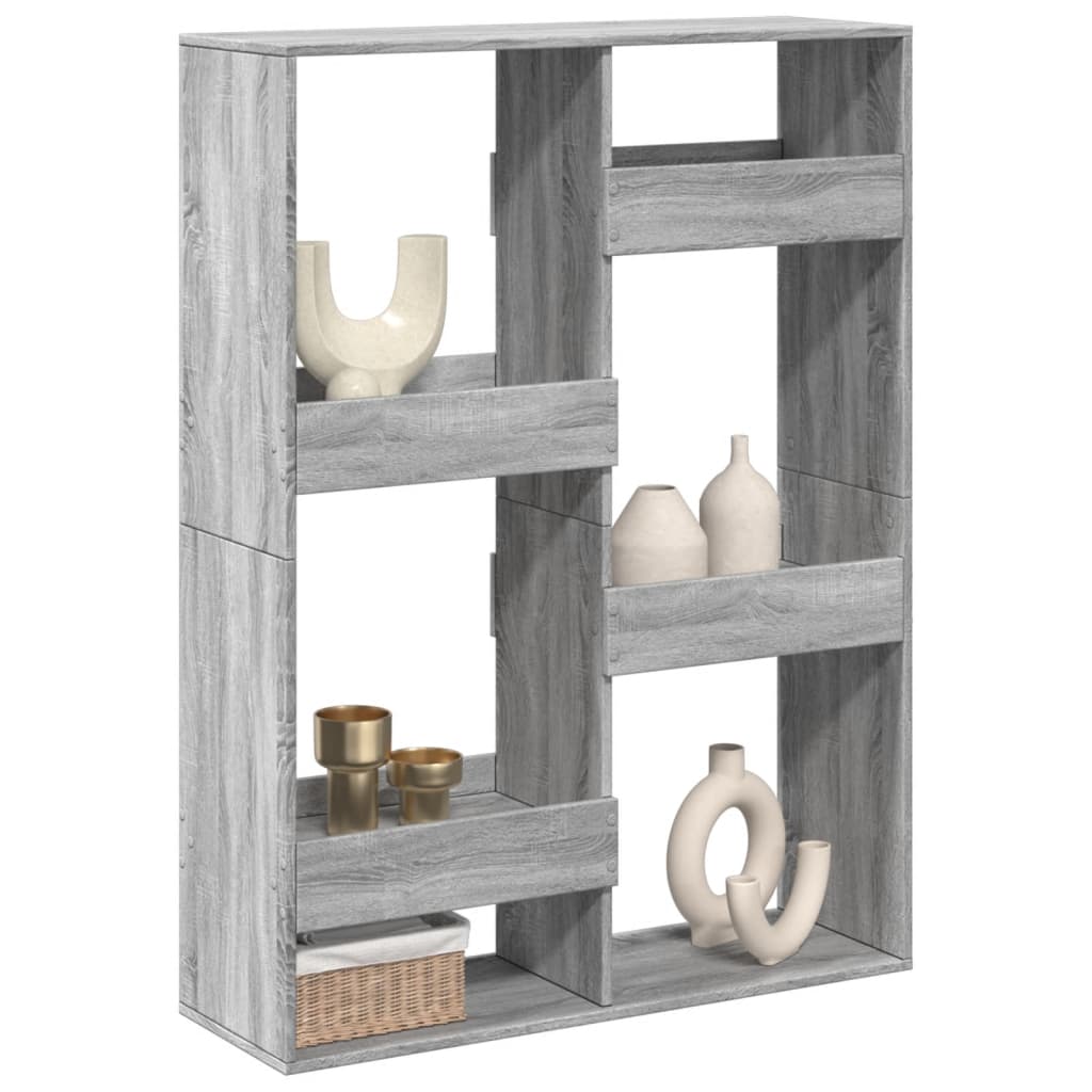 kamerscherm 100x33x135 cm bewerkt hout grijs sonoma eiken is nu te koop bij PeponiXL, paradijselijk wonen!