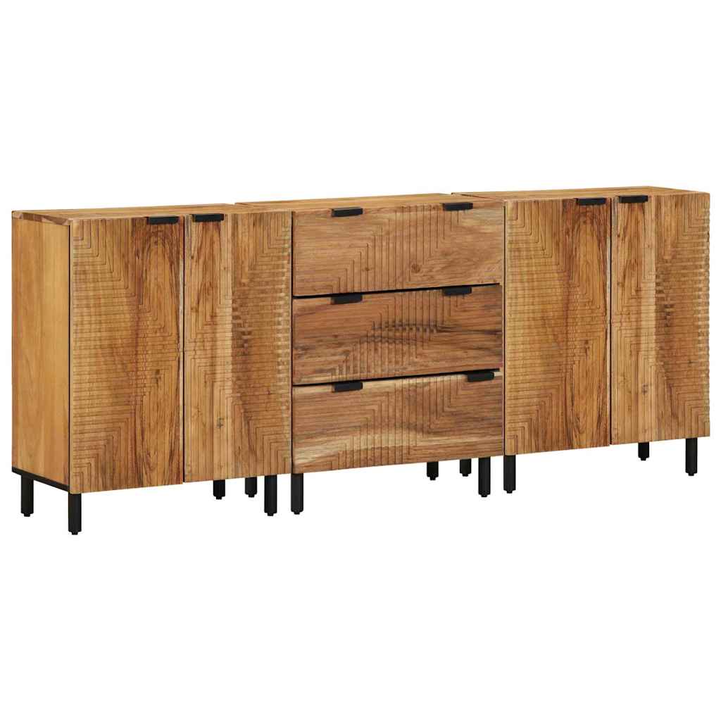 Dressoir set 3 st 180 x 33 x 75 cm Massief Acaciahout is nu te koop bij PeponiXL, paradijselijk wonen!