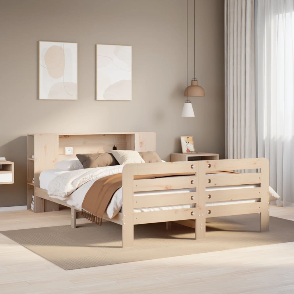 Bedframe zonder matras massief grenenhout 135x190 cm is nu te koop bij PeponiXL, paradijselijk wonen!