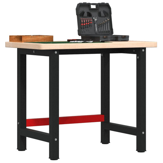 Werkbank rechthoekig 100x60x83 cm massief eikenhout is nu te koop bij PeponiXL, paradijselijk wonen!