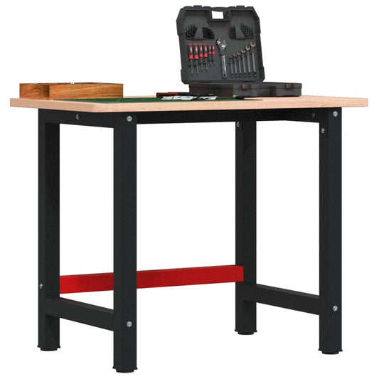 Werkbank rechthoekig 100x60x81,5 cm massief beukenhout is nu te koop bij PeponiXL, paradijselijk wonen!