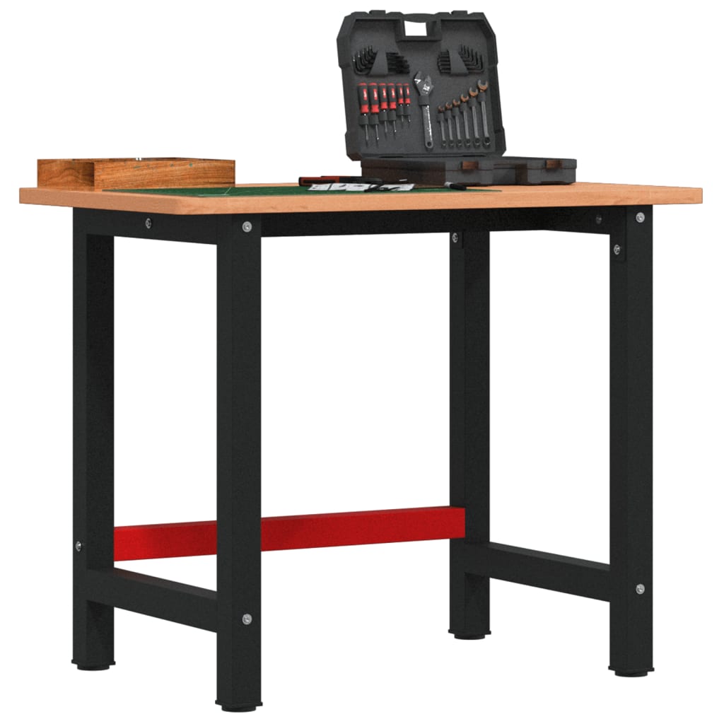 Werkbank rechthoekig 100x60x81,5 cm massief beukenhout is nu te koop bij PeponiXL, paradijselijk wonen!