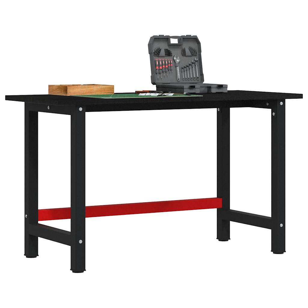 Werkbank 140x60x81,5 cm massief eikenhout donkerbruin is nu te koop bij PeponiXL, paradijselijk wonen!